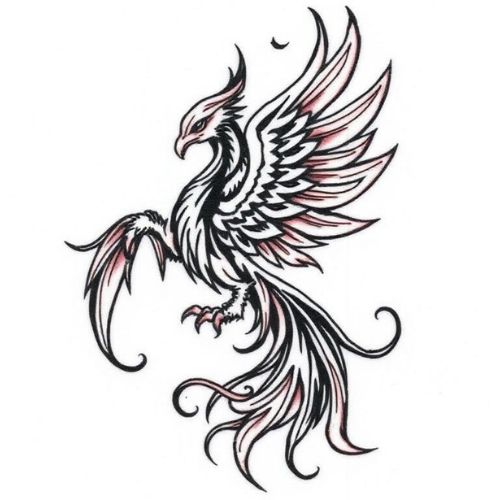 Image of Abstract or Tribal Phoenix Tattoos