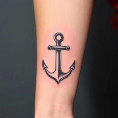 Image of Anchor Tattoo on Wrist