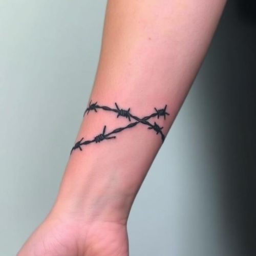 Image of Arm or Wrist Barbed Wire tattoo