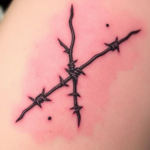 Image of Broken Barbed Wire tattoo