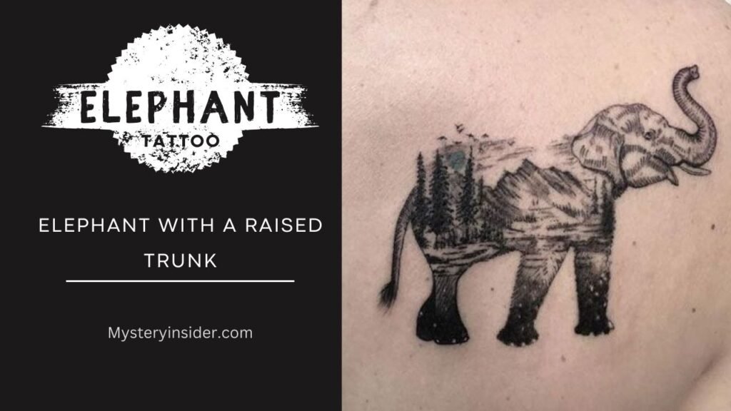 Image of Elephant with a Raised Trunk tattoo