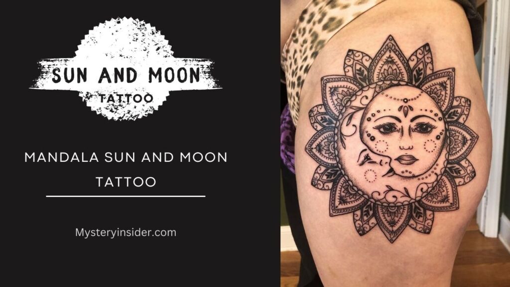 Image of Mandala Sun and Moon Tattoo