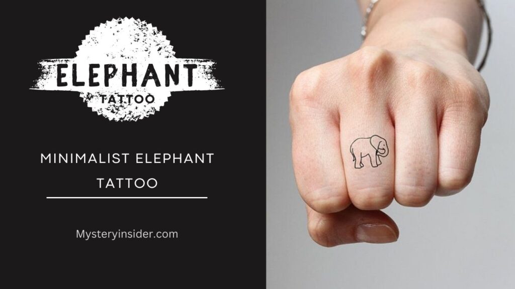 Image of Minimalist Elephant Tattoo