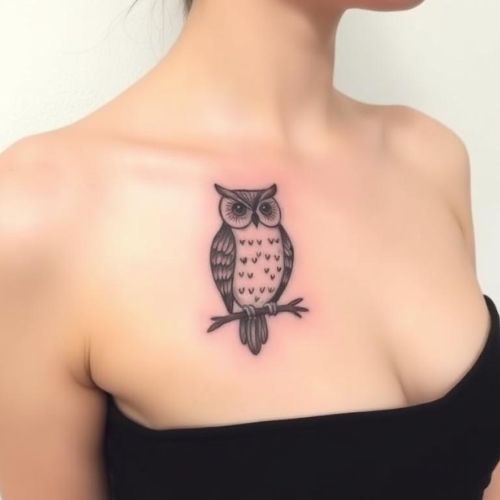 Image of Minimalist Owl Tattoos