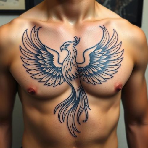 Image of traditional phoenix tattoo