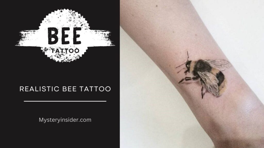 Image of Realistic Bee tattoo