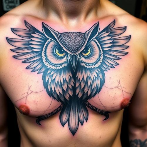 Image of Realistic Owl Tattoos