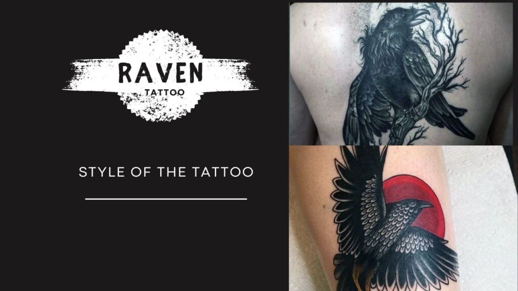 Image of styles of raven tattoo