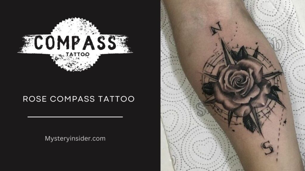 Image of Rose Compass tattoo