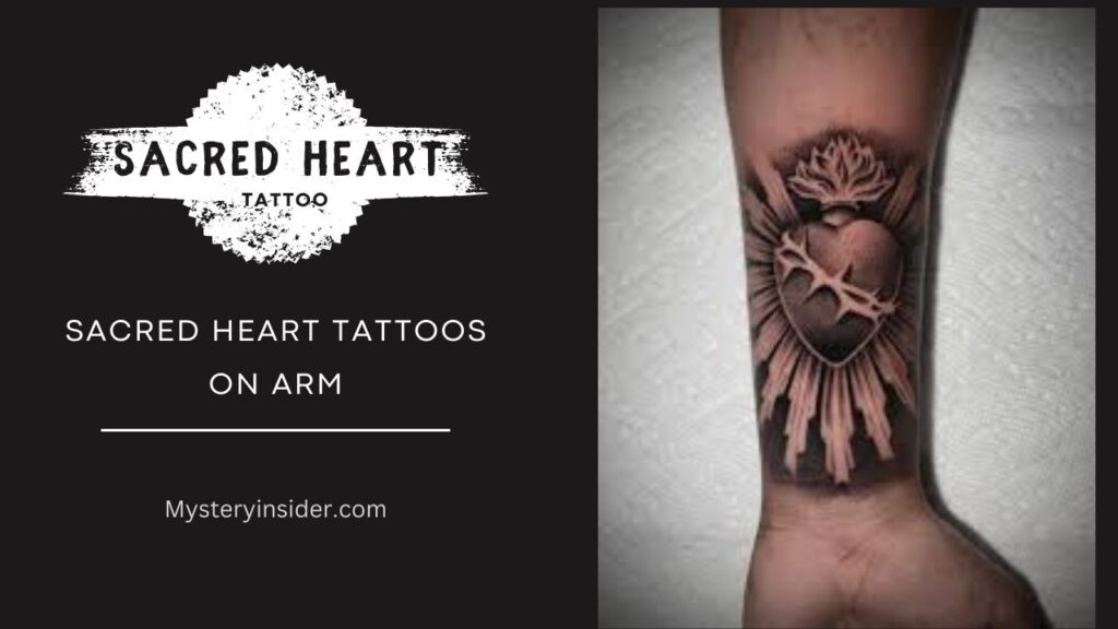 Image of Sacred Heart Tattoos on arm