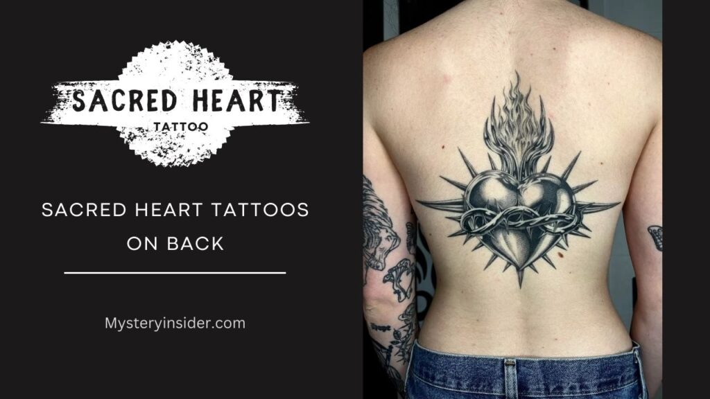 Image of Sacred Heart Tattoos on back