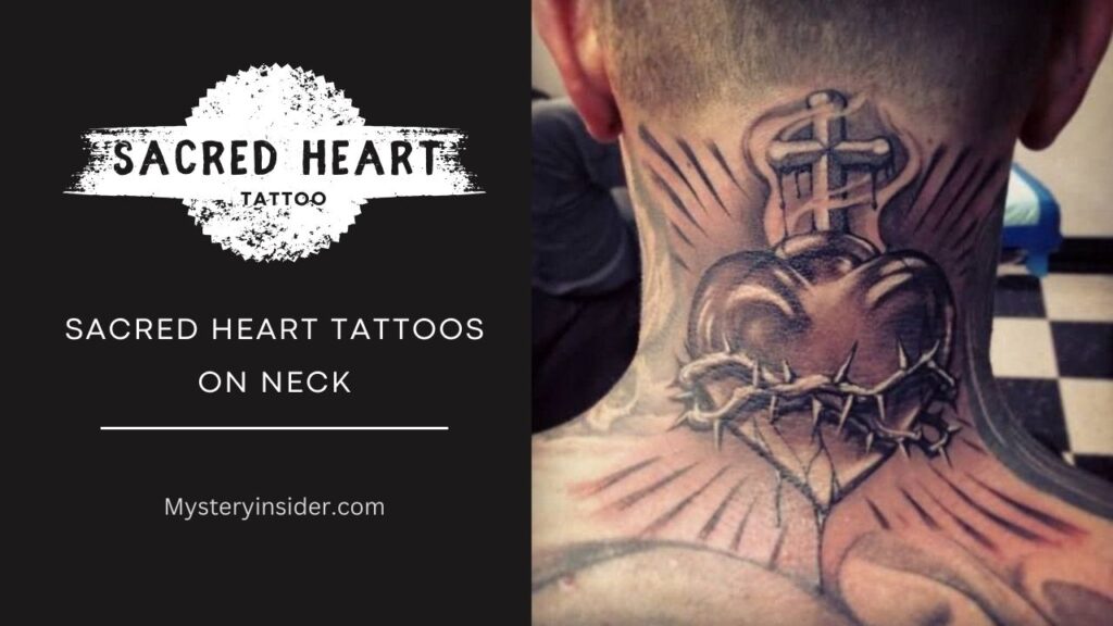 Image of Sacred Heart Tattoos on neck