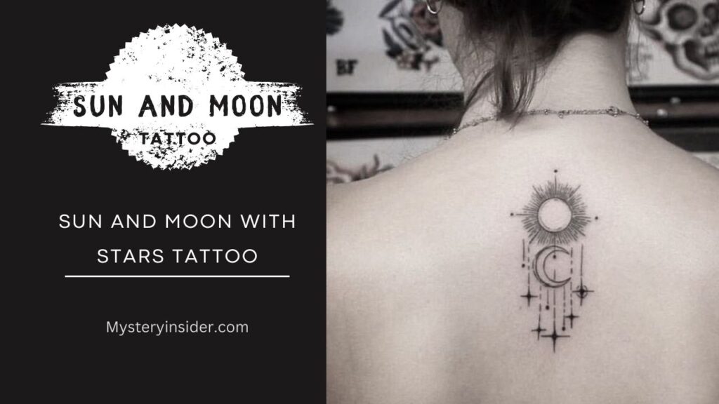 Image of Sun and Moon with Stars tattoo