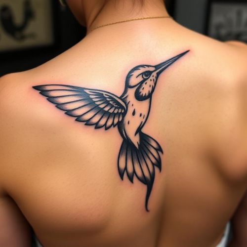 Image of Tribal Hummingbird tattoo