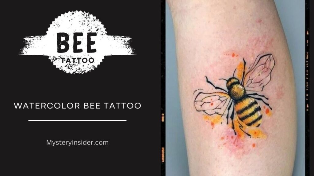 Image of Watercolor Bee tattoo