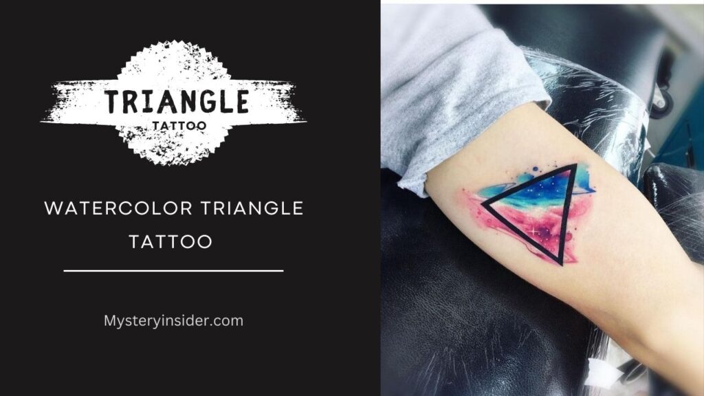 Image of Watercolor Triangle Tattoo 