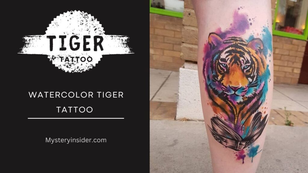 Image of Watercolor tiger tattoo 