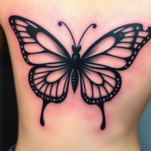 Image of black Butterfly Tattoo 