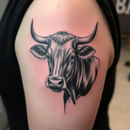 Image of cow tattoo 