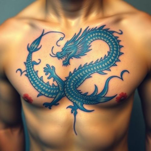 Image of blue dragon tattoo