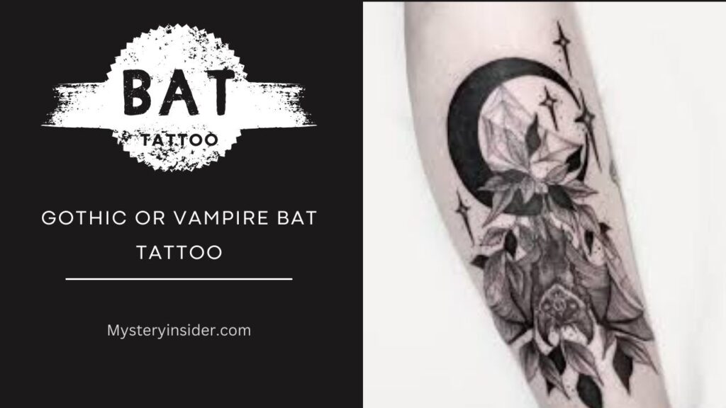 Image of Gothic or Vampire Bat Tattoo