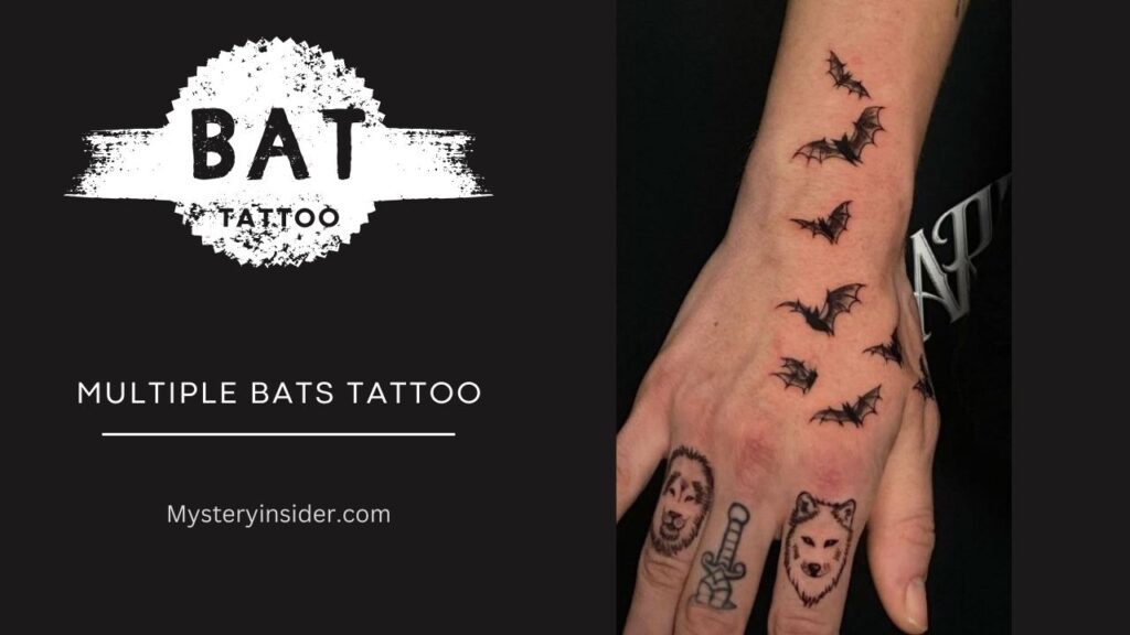 Image of Multiple Bats Tattoo