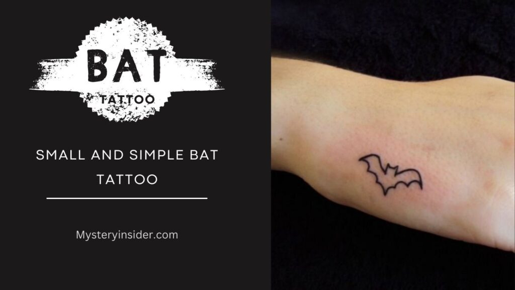 image of Small and Simple Bat Tattoo